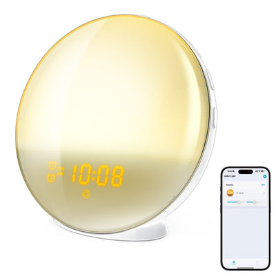 Smart Wake-up Light Alarm Clock Mobile APP Control Simulated Sunrise
