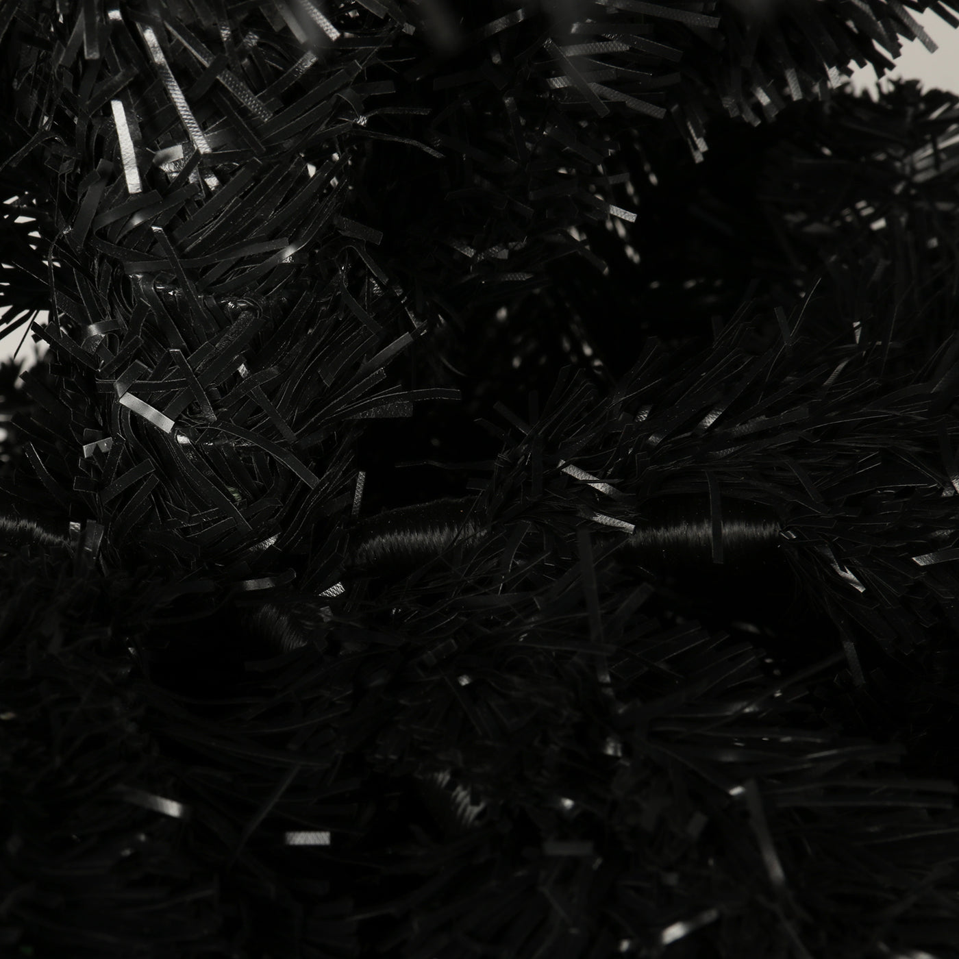 7.5 Ft. Black Slender Artificial Christmas Tree Including Collapsible Metal Stand