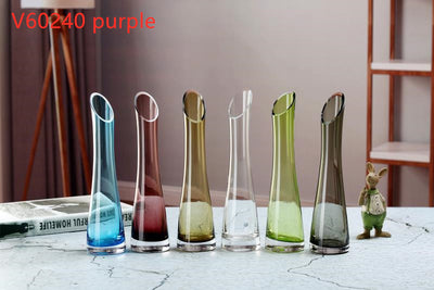 A flower vase glass translucent flower