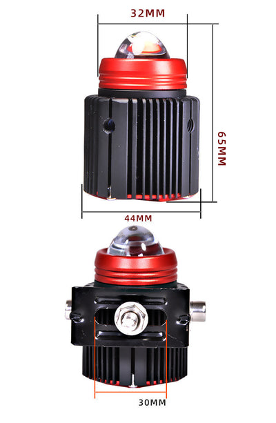 Small Steel Cannon LED Spotlight Motorcycle Lens Spotlight