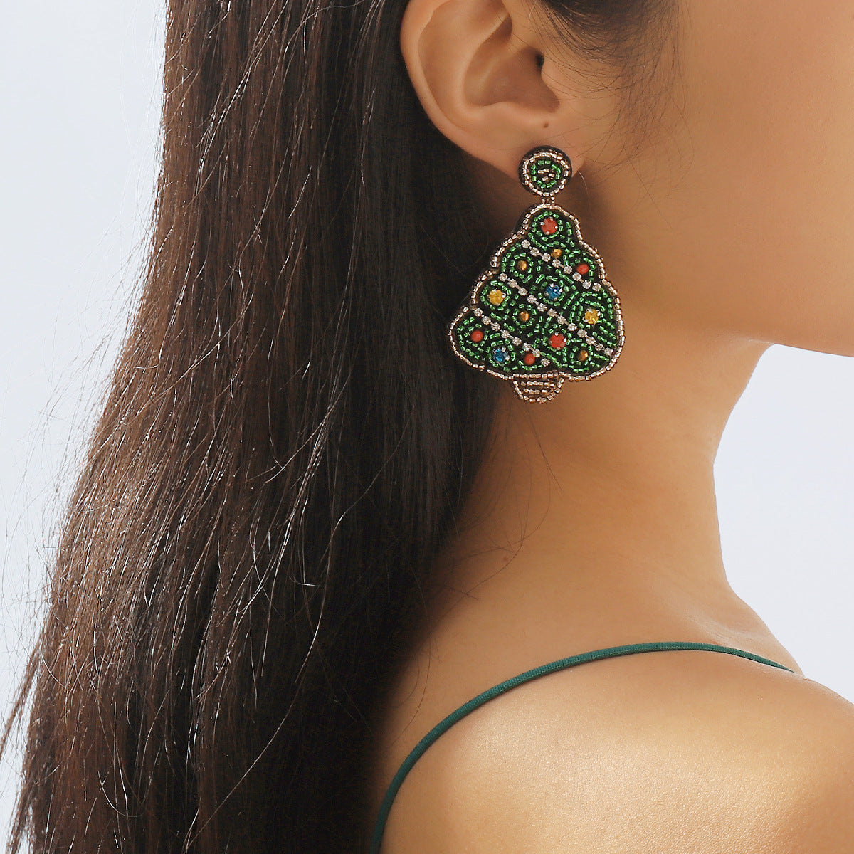 Christmas Tree Earrings Handmade
