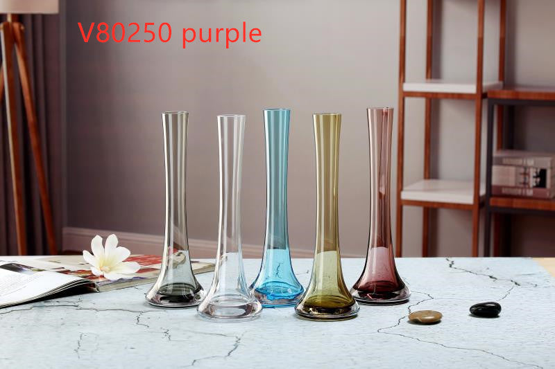 A flower vase glass translucent flower