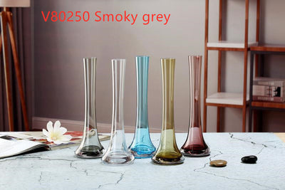 A flower vase glass translucent flower