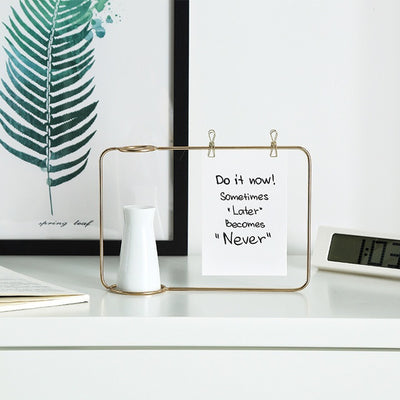 Flower vase note holder decoration