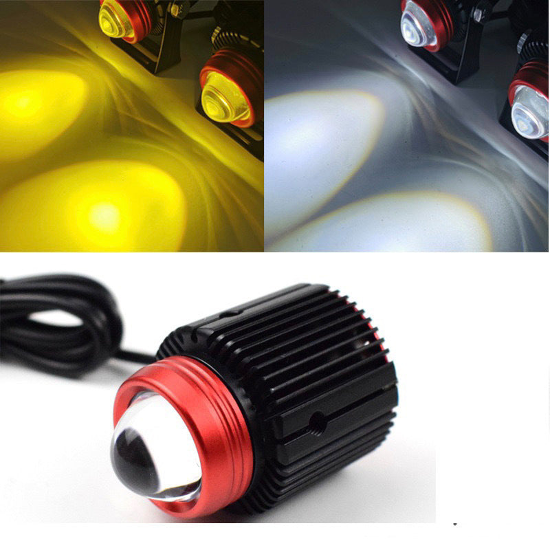 Small Steel Cannon LED Spotlight Motorcycle Lens Spotlight