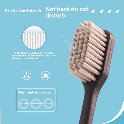 Household Portable 9 Hard Bristled Toothbrushes