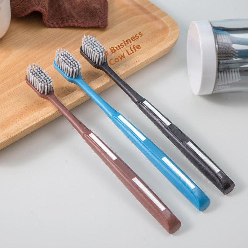Household Portable 9 Hard Bristled Toothbrushes