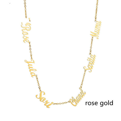 Name Custom Necklace Customize Multiple Name Necklaces