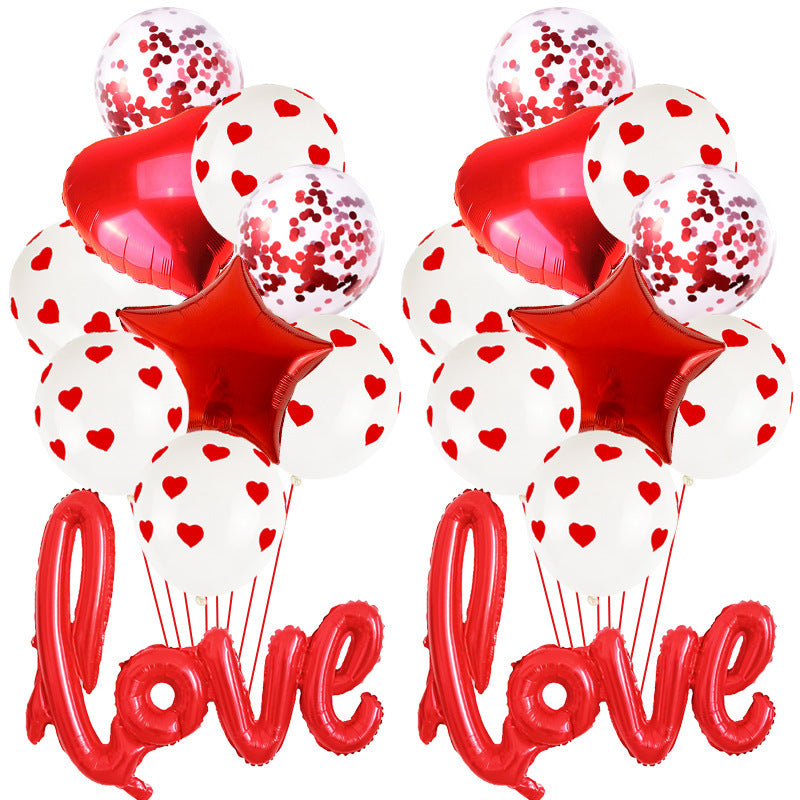 Valentine's Day Balloons Conjoined Love Wedding Decoration Balloons