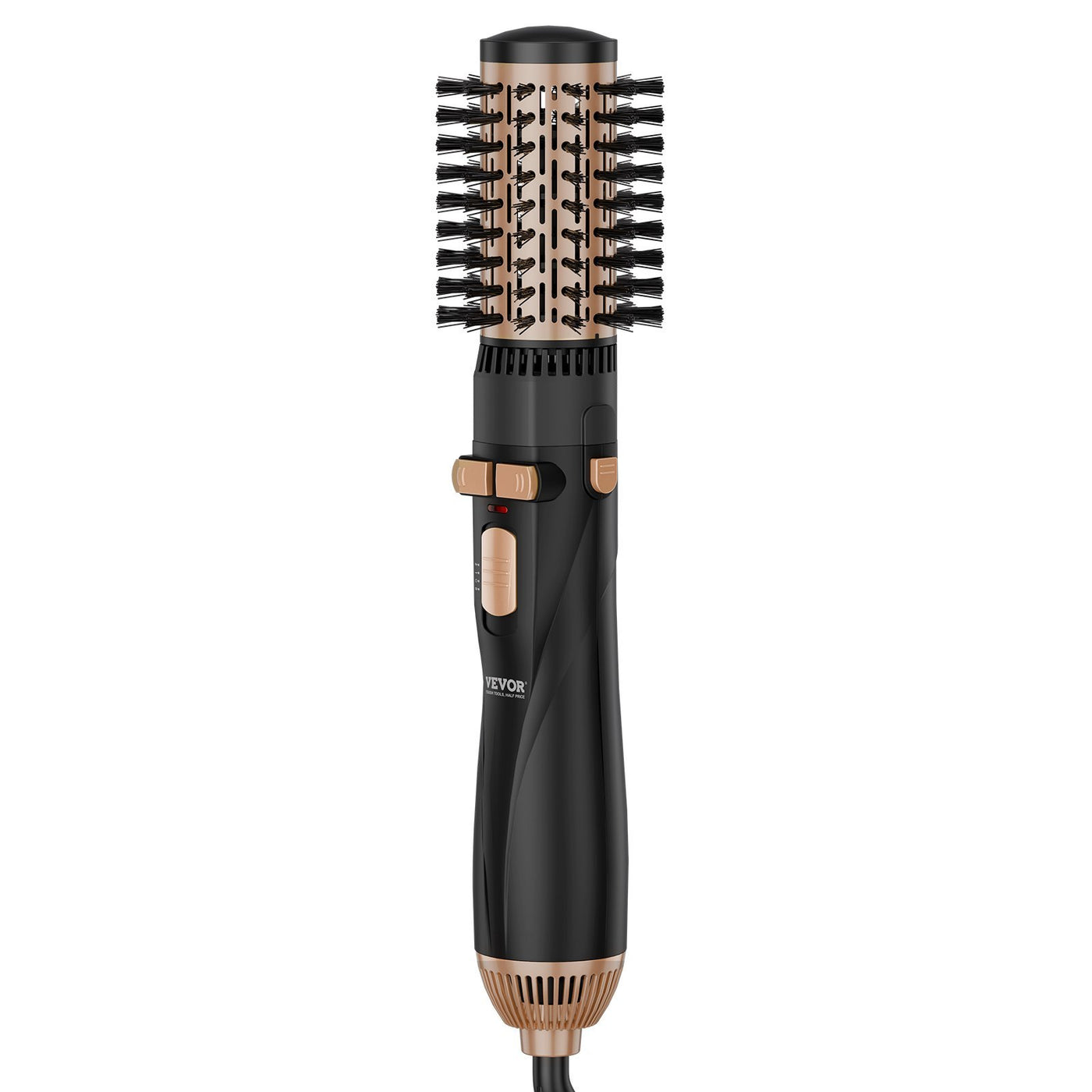 Rotating Hair Dryer Brush Hot Air Styling Brush With 3 Interchange Heads