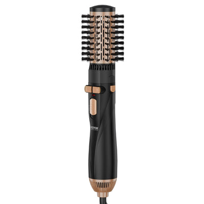 Rotating Hair Dryer Brush Hot Air Styling Brush With 3 Interchange Heads