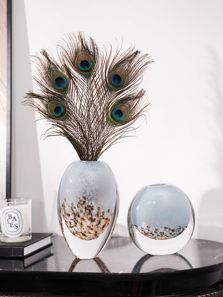Modern Colored Glaze Vase High-end Hydroponic Flower Art Flower Vase